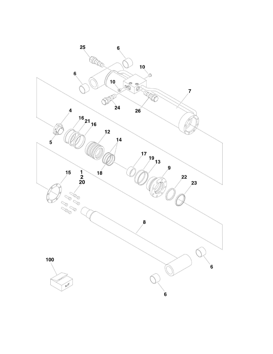 Figure 5-6. lift cylinder assembly - main | JLG M600 Parts Manual User Manual | Page 172 / 250