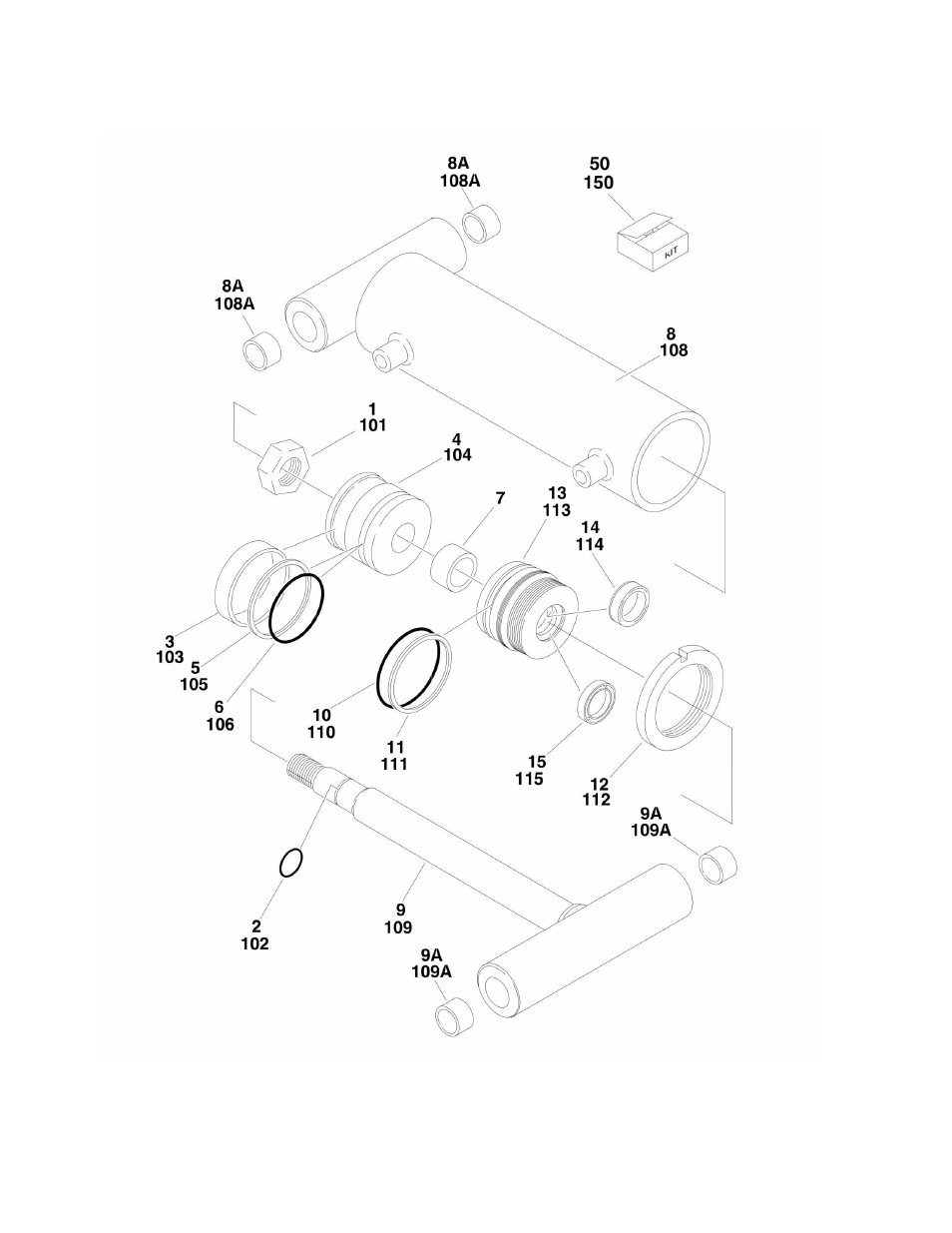 Figure 5-7. master cylinder assembly | JLG M600 Parts Manual User Manual | Page 174 / 250