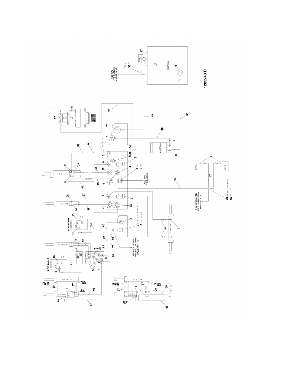 Figure 6-4. standard hydraulic diagram | JLG M600 Parts Manual User Manual | Page 190 / 250