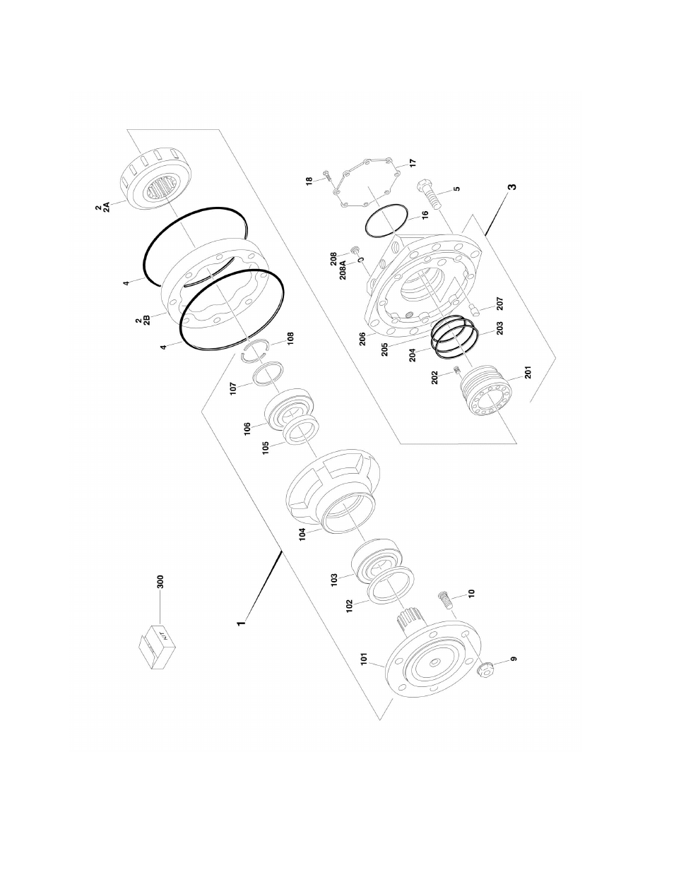 Figure 1-7. drive motor assembly (4wd front) | JLG M600 Parts Manual User Manual | Page 32 / 250