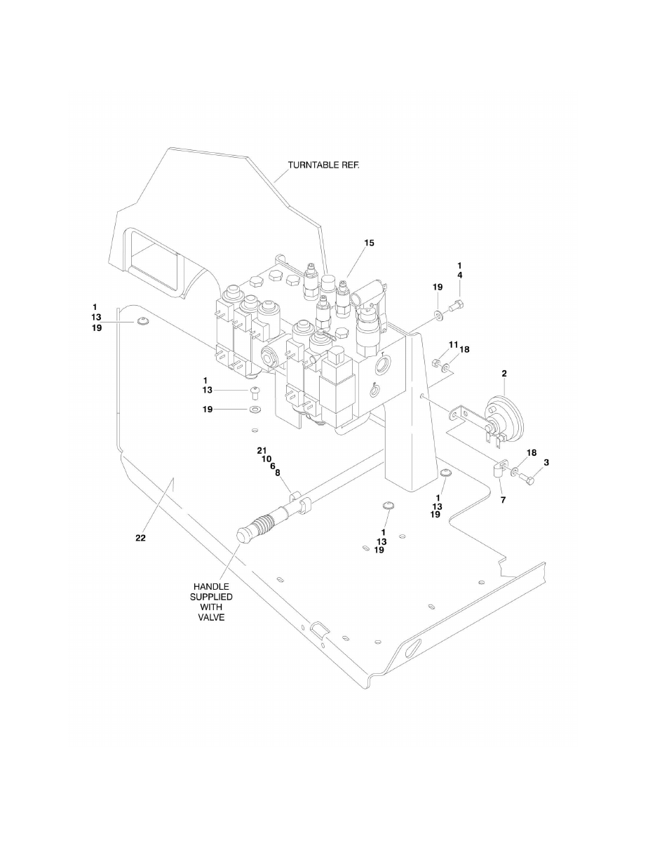 Figure 2-1. valve and horn installations | JLG M600 Parts Manual User Manual | Page 44 / 250