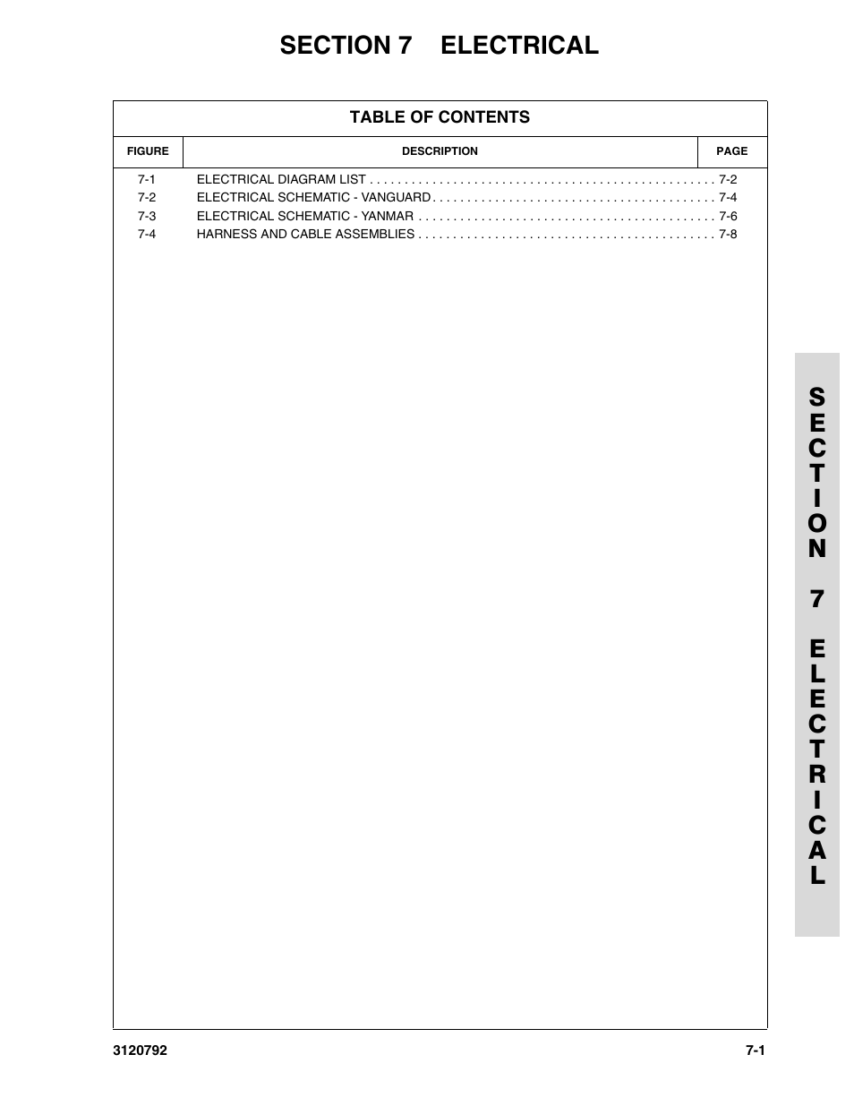 Section 7 electrical, Section 7 - electrical -1 | JLG 26MRT ANSI Parts Manual User Manual | Page 113 / 138