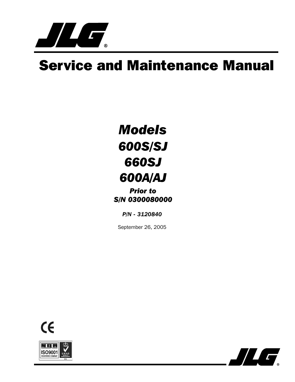 JLG 660SJ Service Manual User Manual | 272 pages