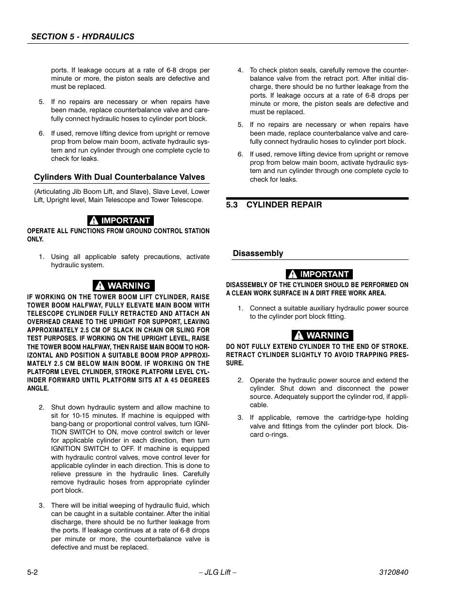 JLG 660SJ Service Manual User Manual | Page 134 / 272