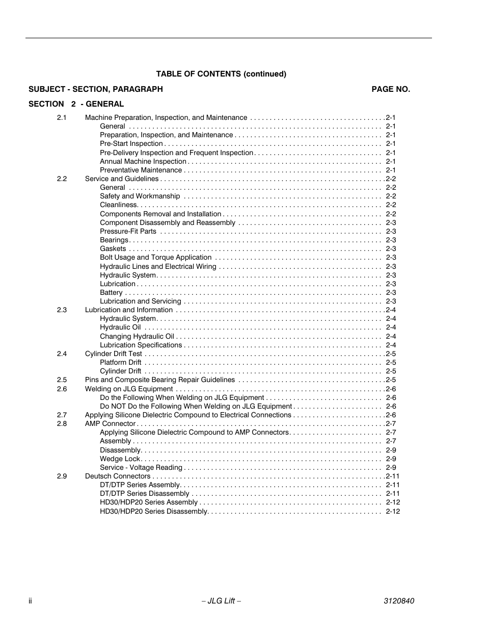 JLG 660SJ Service Manual User Manual | Page 8 / 272