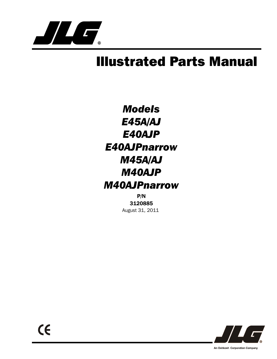 JLG E45A_AJ Parts Manual User Manual | 196 pages