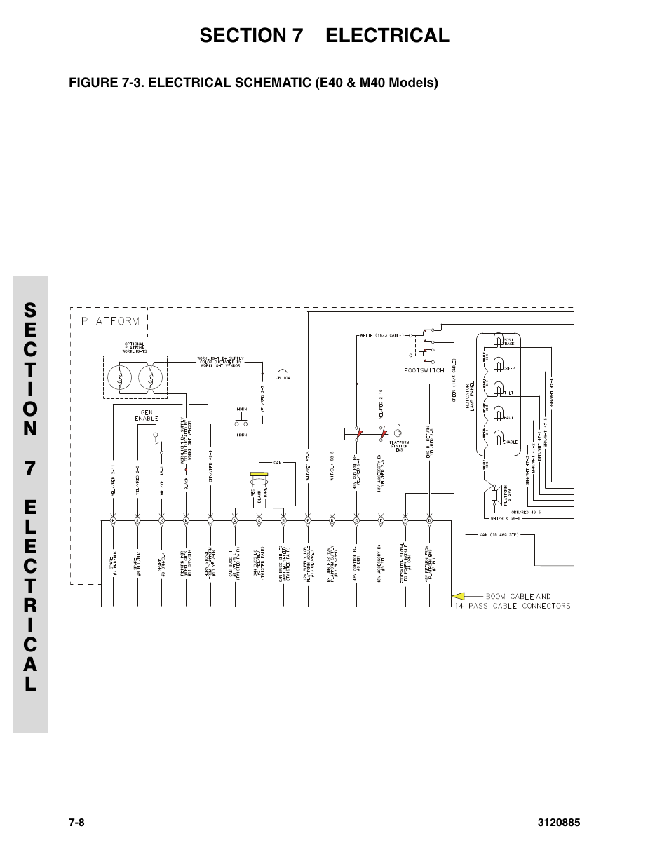 Electrical schematic (e40 & m40 models) -8 | JLG E45A_AJ Parts Manual User Manual | Page 160 / 196
