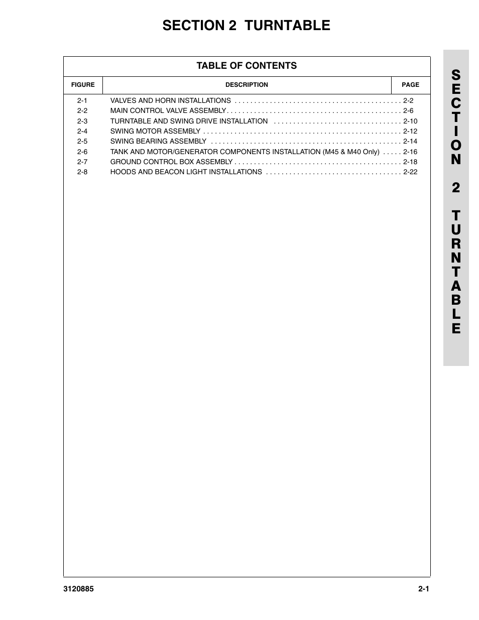 Section 2 turntable, Section 2 - turntable | JLG E45A_AJ Parts Manual User Manual | Page 43 / 196