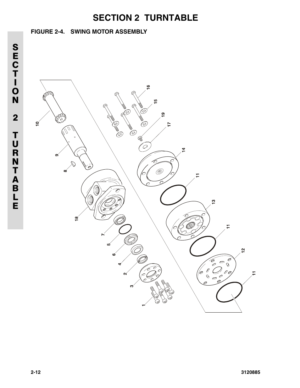 Figure 2-4. swing motor assembly | JLG E45A_AJ Parts Manual User Manual | Page 54 / 196
