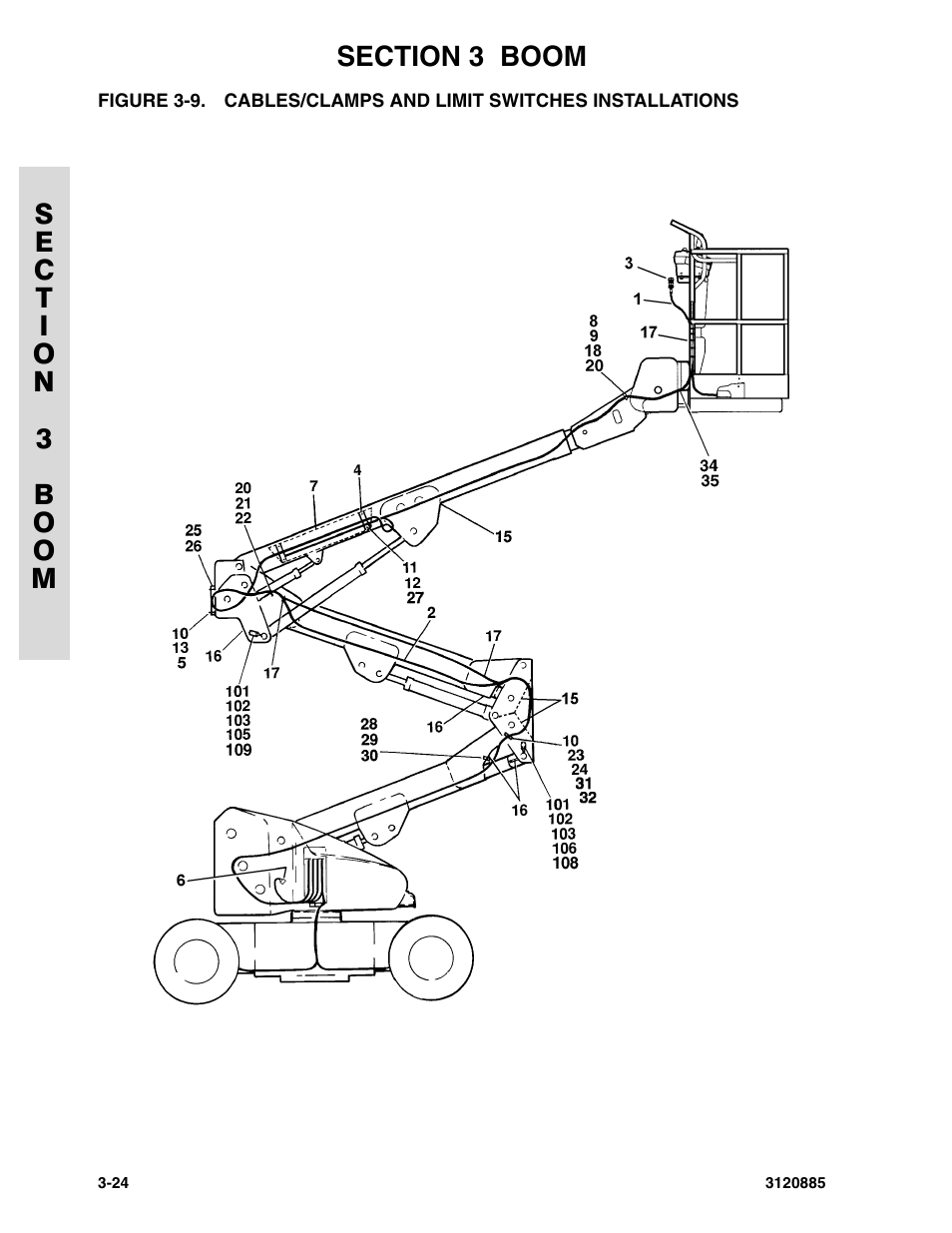 Cables/clamps and limit switches installations -24 | JLG E45A_AJ Parts Manual User Manual | Page 90 / 196