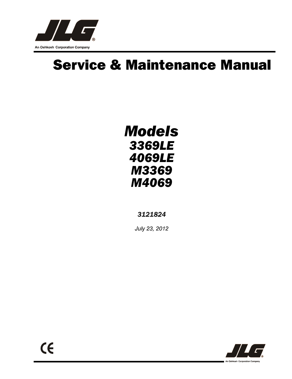 JLG M4069 Service Manual User Manual | 152 pages