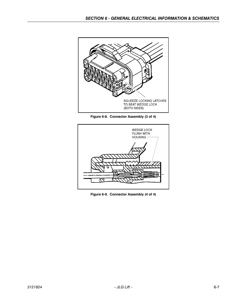 Connector assembly (3 of 4) -7, Connector assembly (4 of 4) -7, Ee figure 6-8. connector assembly (3 of 4)) | Ee figure 6-9. connector assembly (4 of 4)) | JLG M4069 Service Manual User Manual | Page 129 / 152
