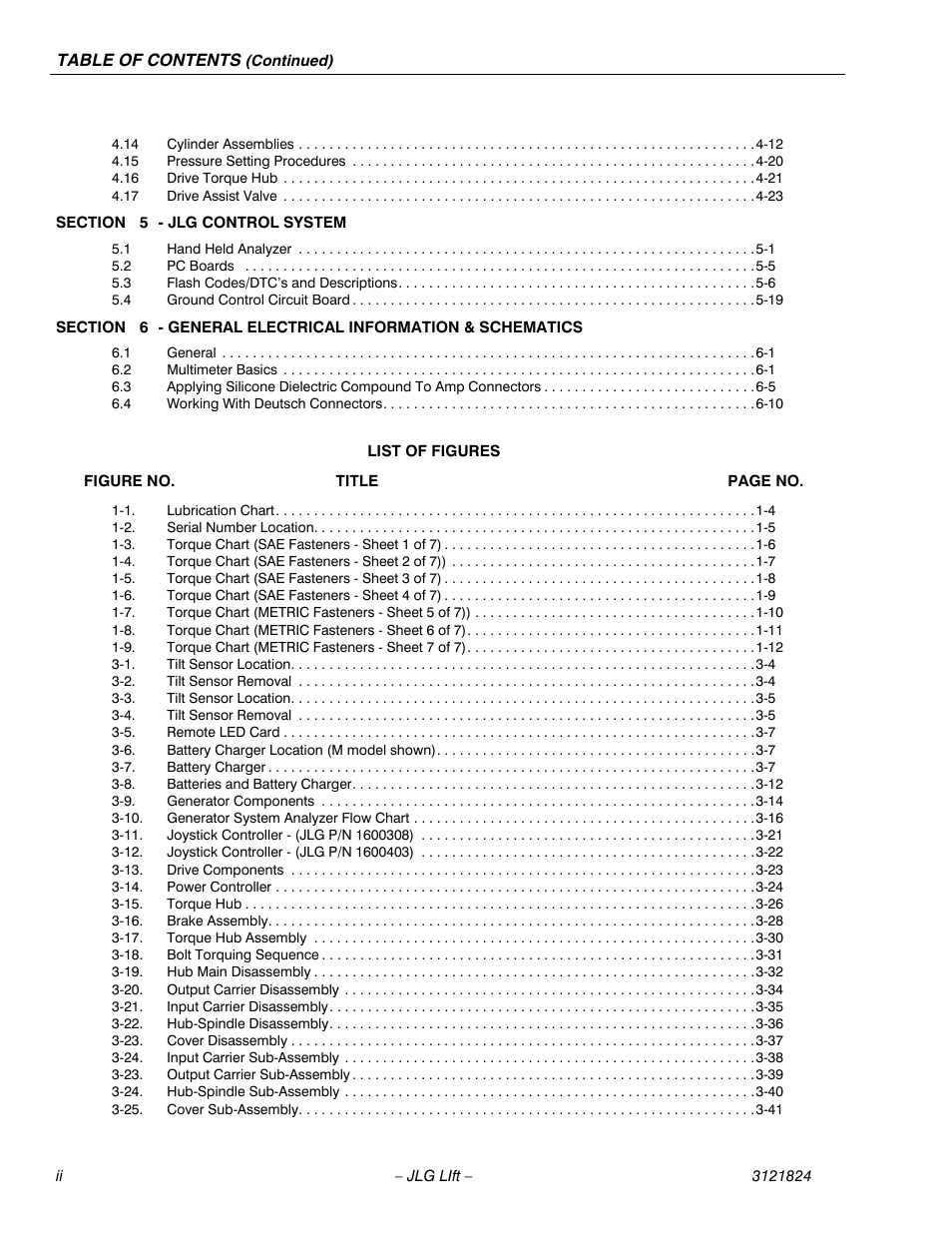 JLG M4069 Service Manual User Manual | Page 6 / 152