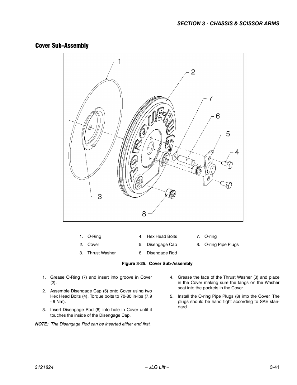 Cover sub-assembly, Cover sub-assembly -41 | JLG M4069 Service Manual User Manual | Page 69 / 152