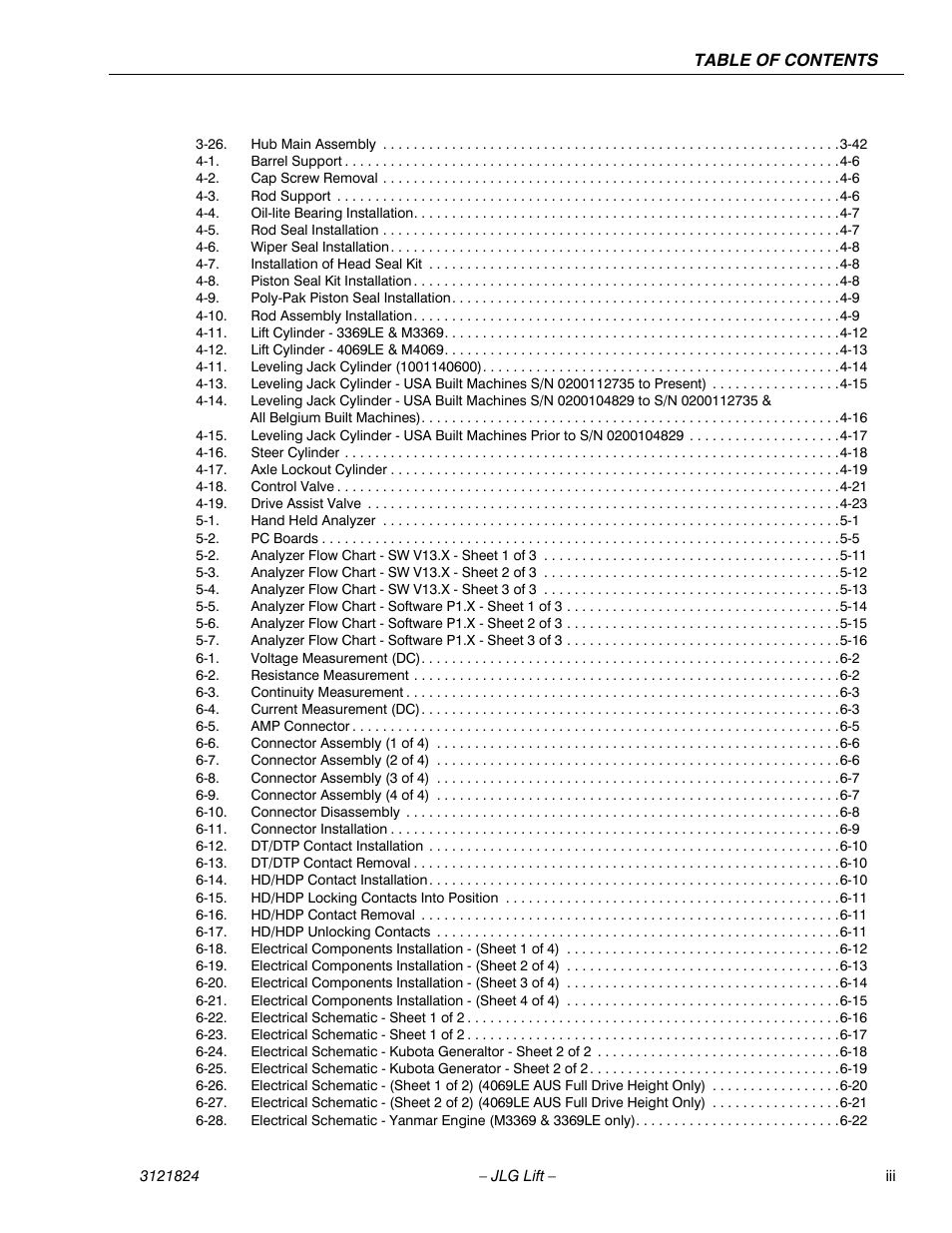 JLG M4069 Service Manual User Manual | Page 7 / 152