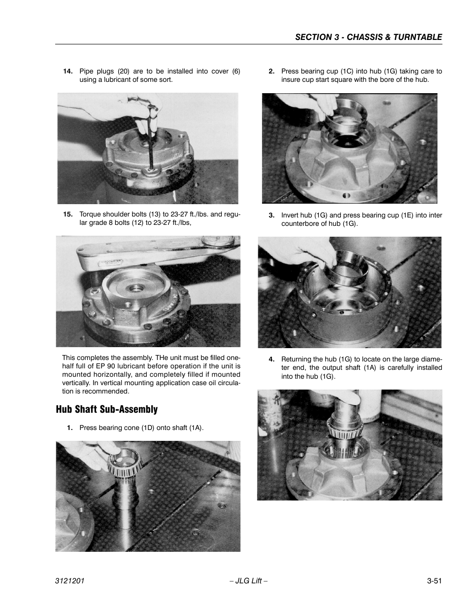Hub shaft sub-assembly, Hub shaft sub-assembly -51 | JLG 600A_AJ Service Manual User Manual | Page 101 / 342
