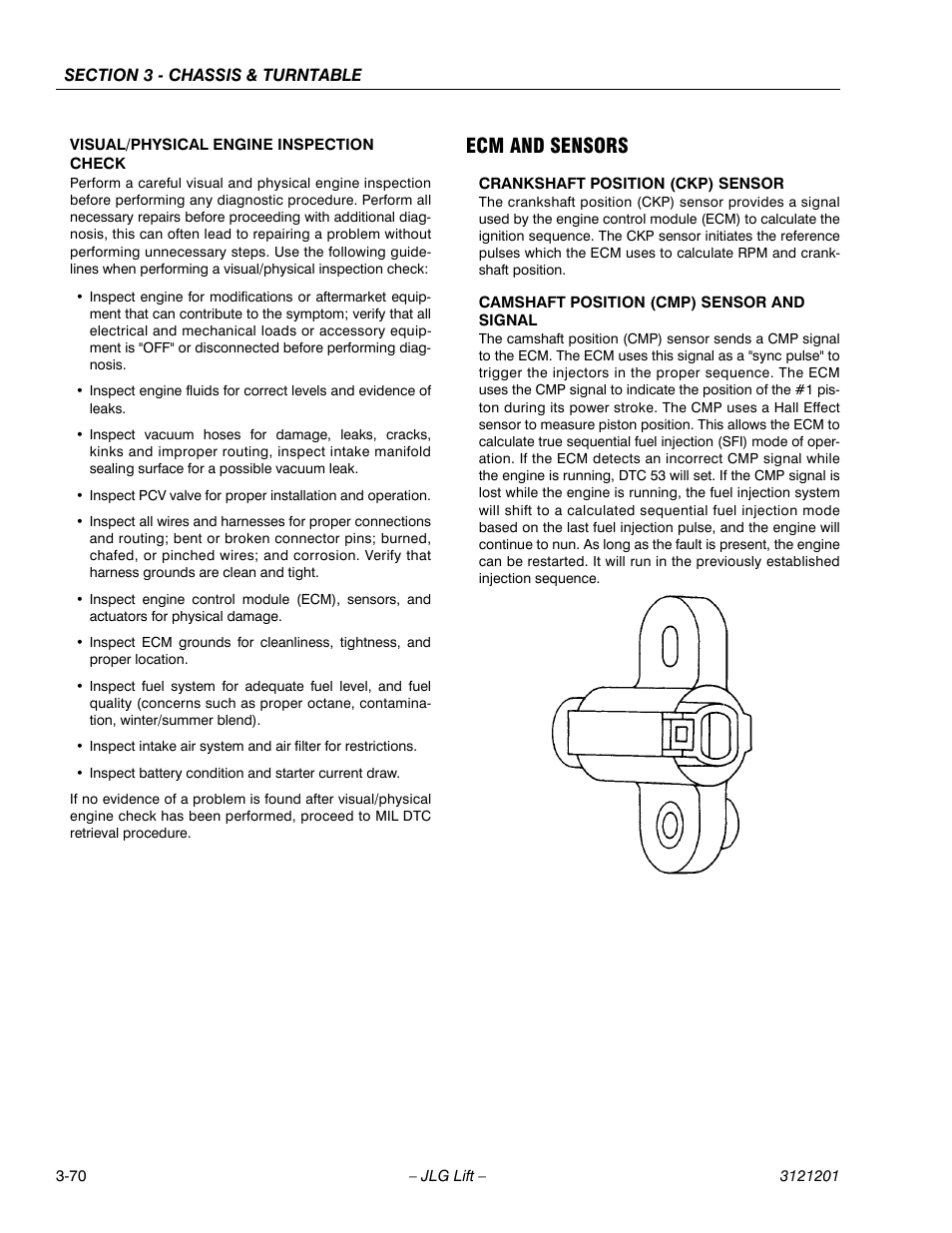 Ecm and sensors, Ecm and sensors -70 | JLG 600A_AJ Service Manual User Manual | Page 120 / 342