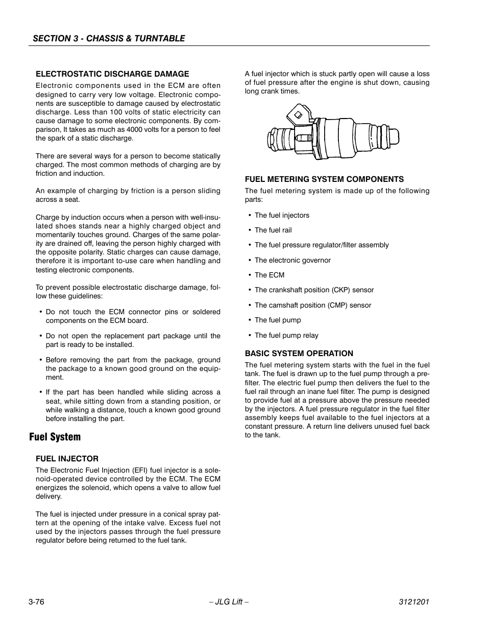 Fuel system, Fuel system -76 | JLG 600A_AJ Service Manual User Manual | Page 126 / 342