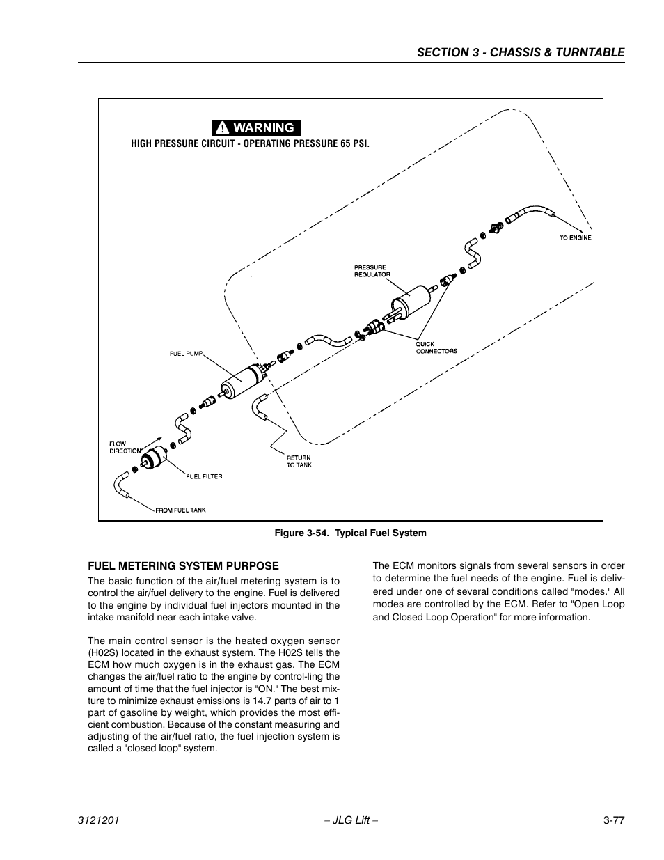 Typical fuel system -77 | JLG 600A_AJ Service Manual User Manual | Page 127 / 342