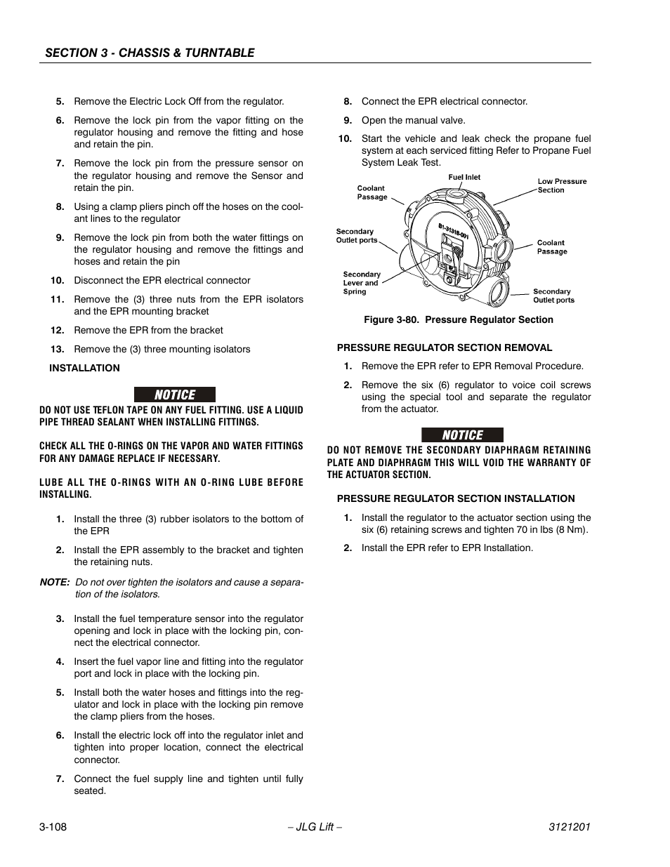 Pressure regulator section -108 | JLG 600A_AJ Service Manual User Manual | Page 158 / 342