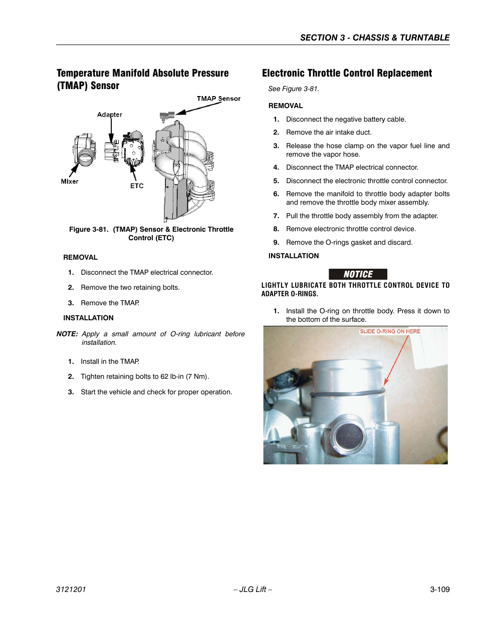 Electronic throttle control replacement | JLG 600A_AJ Service Manual User Manual | Page 159 / 342