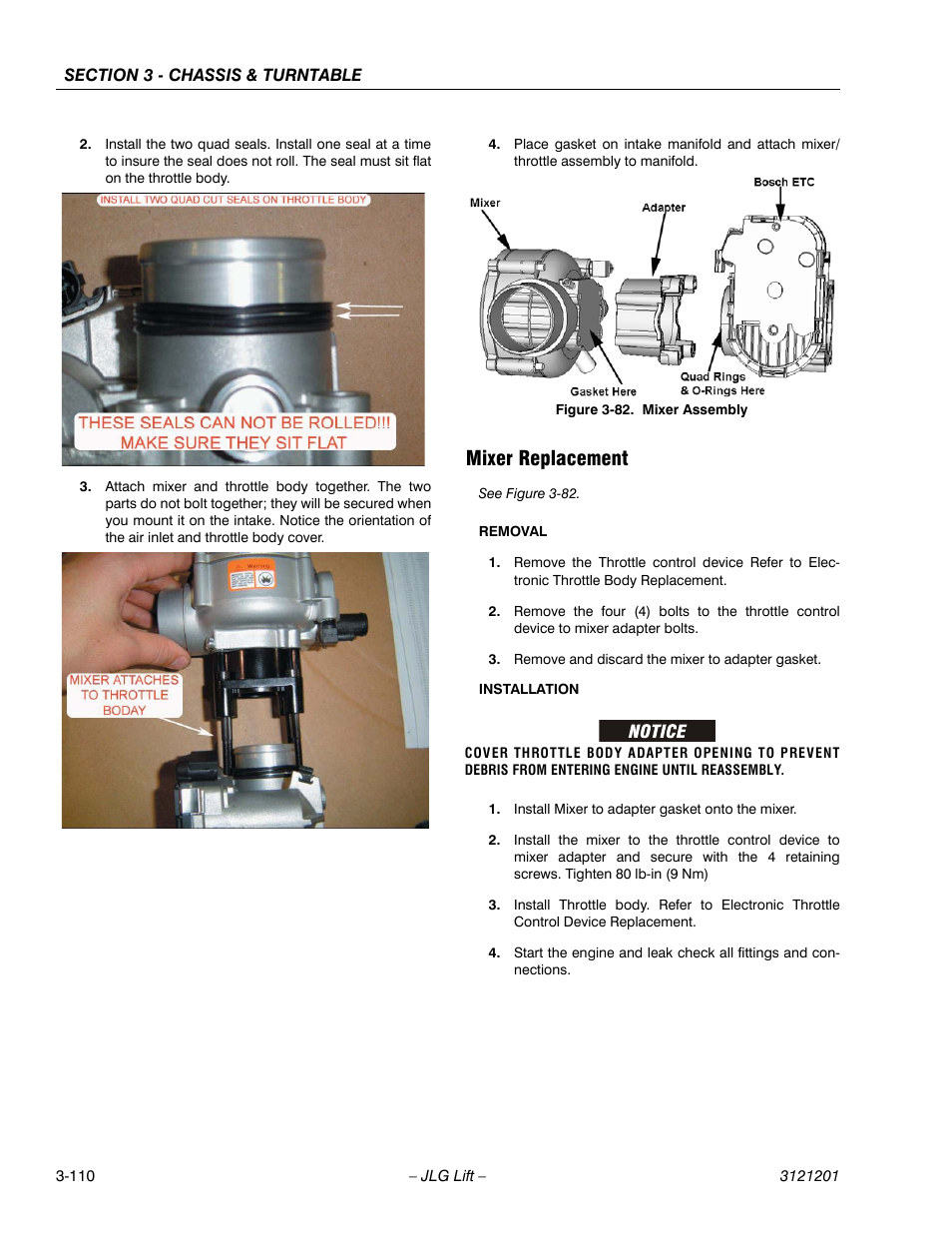 Mixer replacement, Mixer replacement -110, Mixer assembly -110 | JLG 600A_AJ Service Manual User Manual | Page 160 / 342