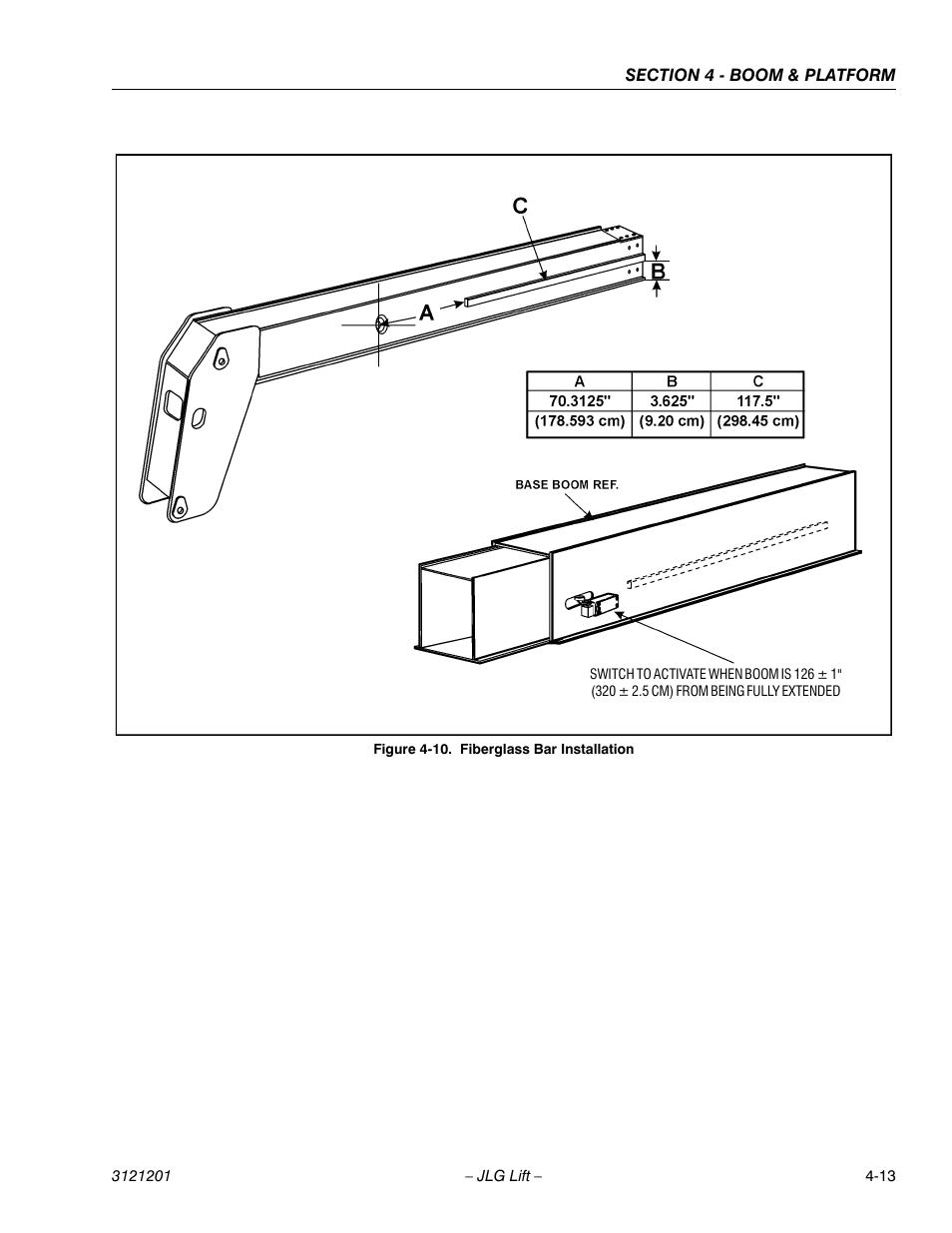 Fiberglass bar installation -13 | JLG 600A_AJ Service Manual User Manual | Page 189 / 342