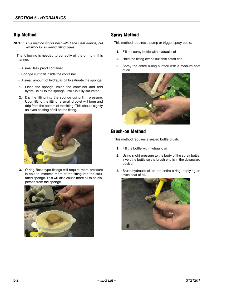 Dip method, Spray method, Brush-on method | Dip method -2 spray method -2 brush-on method -2 | JLG 600A_AJ Service Manual User Manual | Page 212 / 342