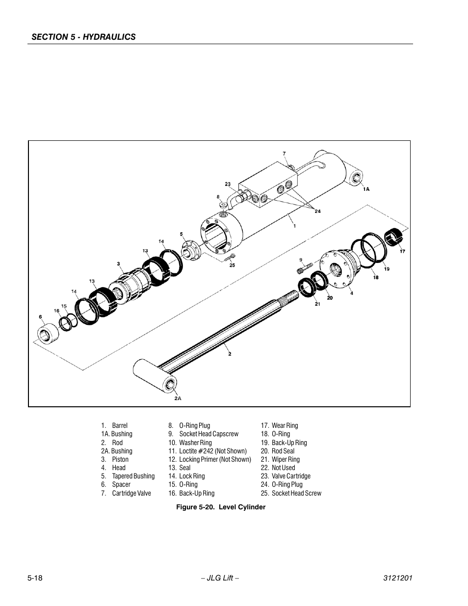 Level cylinder -18 | JLG 600A_AJ Service Manual User Manual | Page 228 / 342