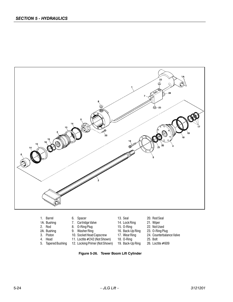 Tower boom lift cylinder -24 | JLG 600A_AJ Service Manual User Manual | Page 234 / 342