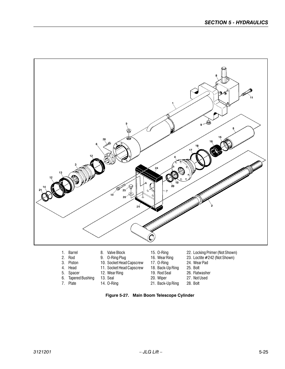 Main boom telescope cylinder -25 | JLG 600A_AJ Service Manual User Manual | Page 235 / 342