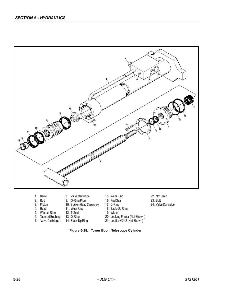 Tower boom telescope cylinder -26 | JLG 600A_AJ Service Manual User Manual | Page 236 / 342