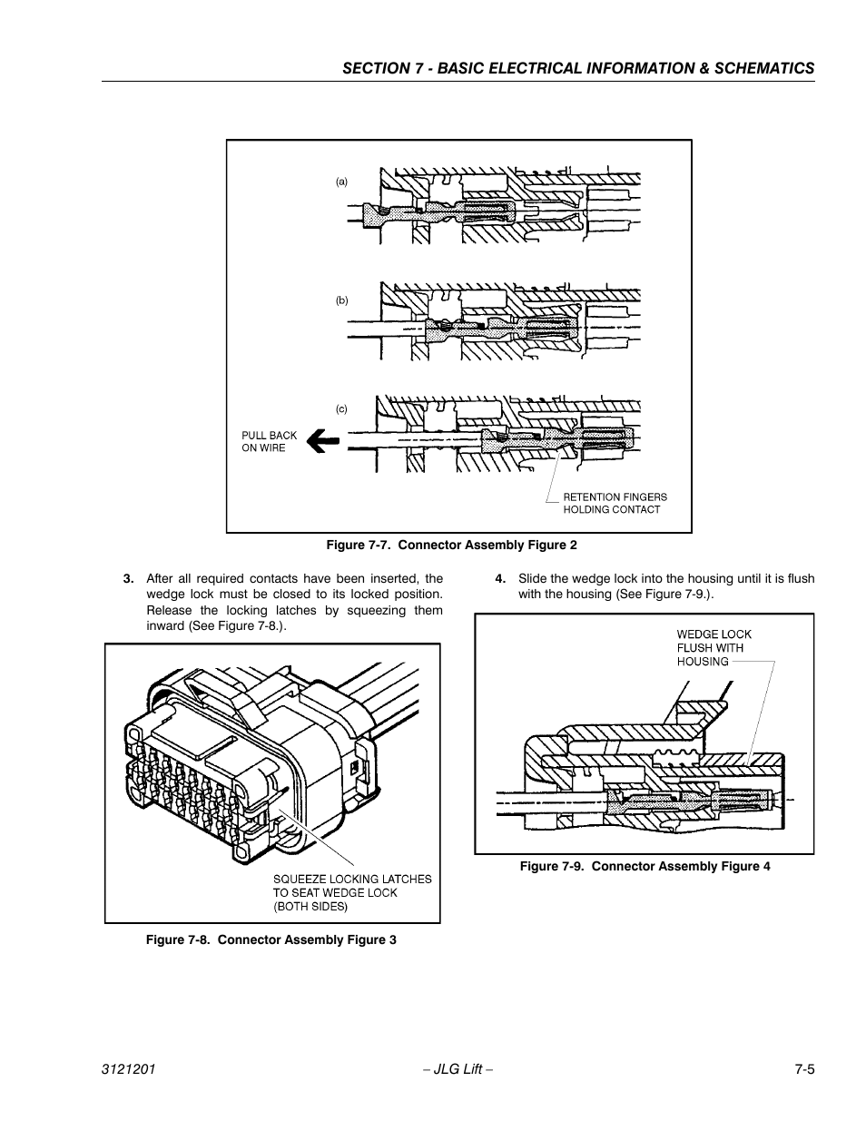 Connector assembly figure 2 -5, Connector assembly figure 3 -5, Connector assembly figure 4 -5 | JLG 600A_AJ Service Manual User Manual | Page 319 / 342