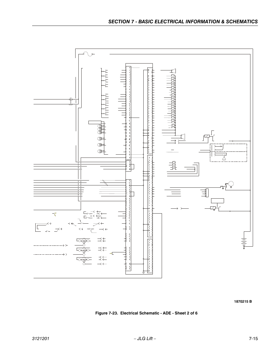 Electrical schematic - ade - sheet 2 of 6 -15 | JLG 600A_AJ Service Manual User Manual | Page 329 / 342
