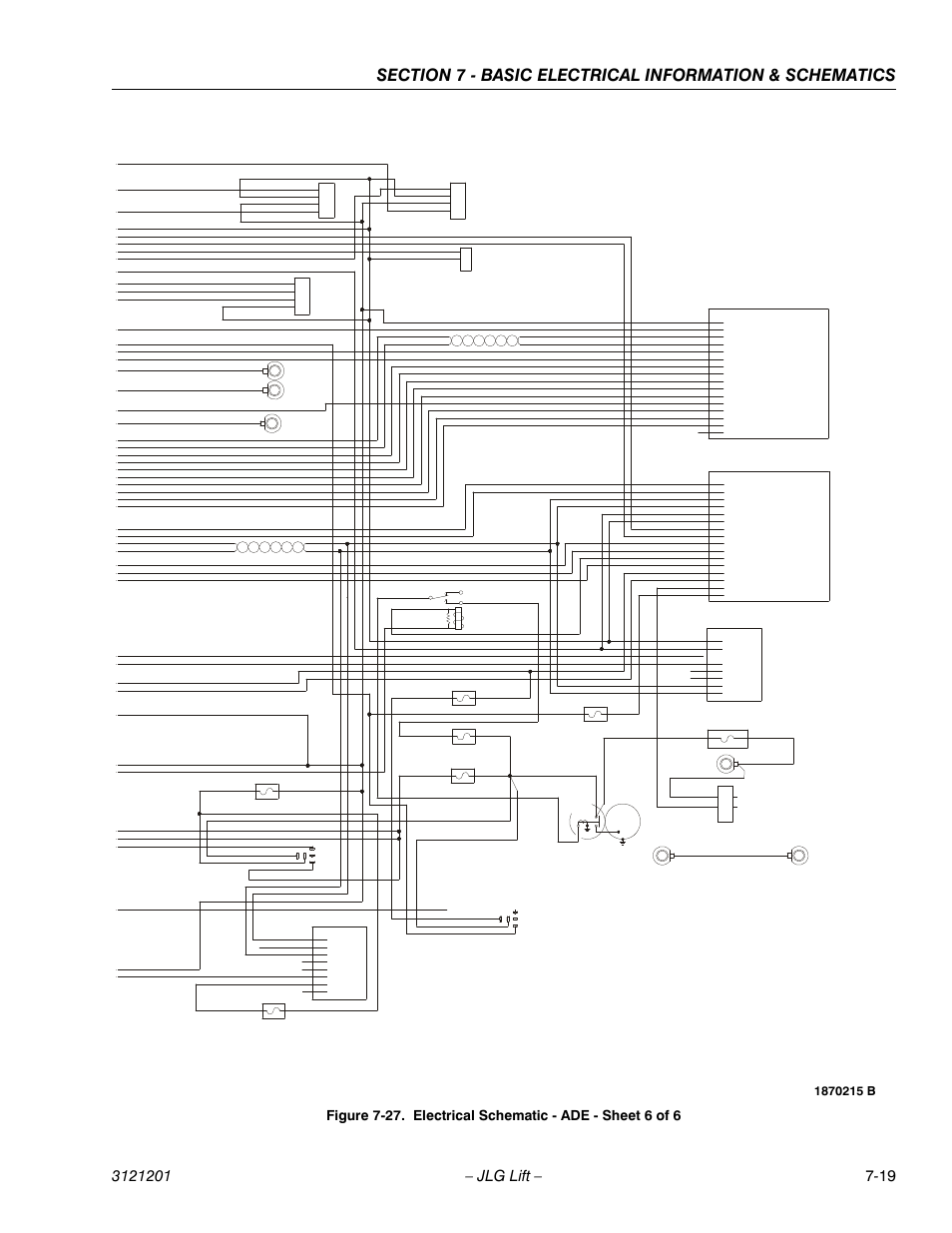 Electrical schematic - ade - sheet 6 of 6 -19 | JLG 600A_AJ Service Manual User Manual | Page 333 / 342