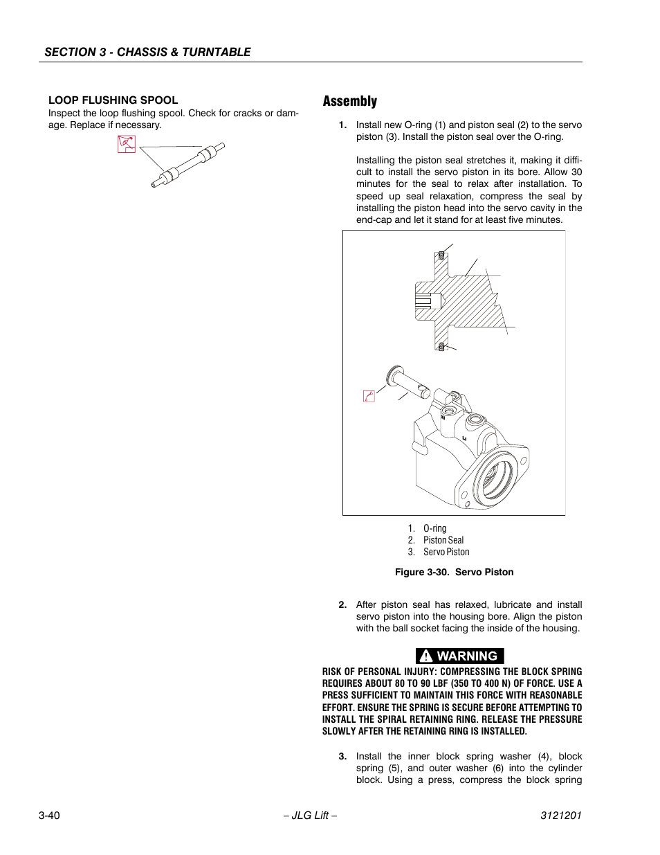 Assembly, Assembly -40, Servo piston -40 | JLG 600A_AJ Service Manual User Manual | Page 90 / 342