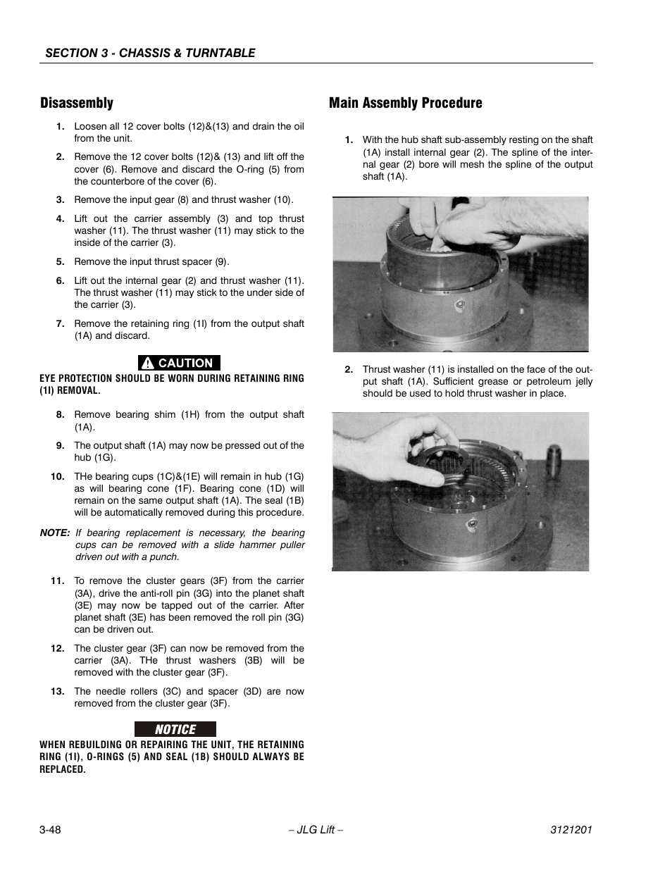 Disassembly, Main assembly procedure, Disassembly -48 main assembly procedure -48 | JLG 600A_AJ Service Manual User Manual | Page 98 / 342