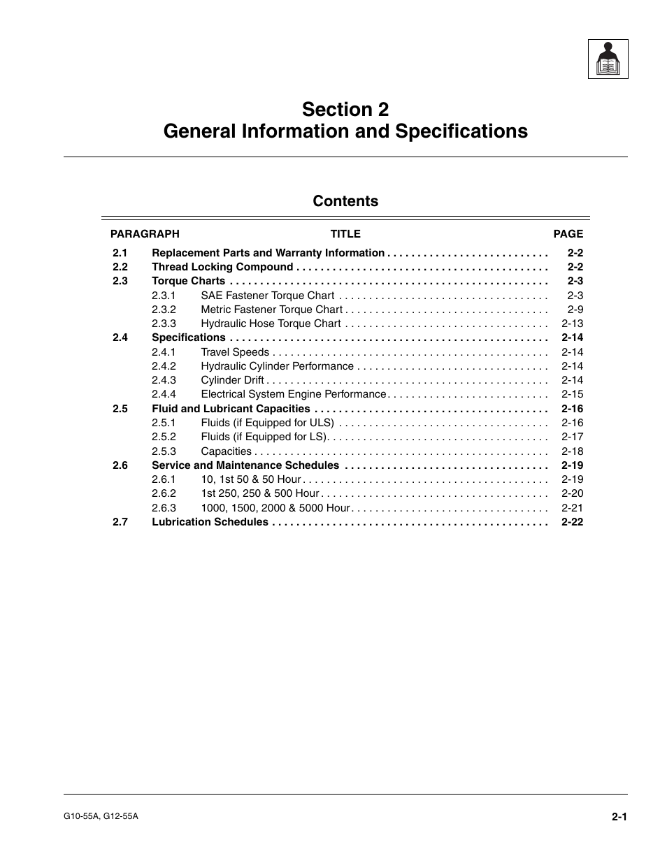 JLG G12-55A Service Manual User Manual | Page 13 / 176