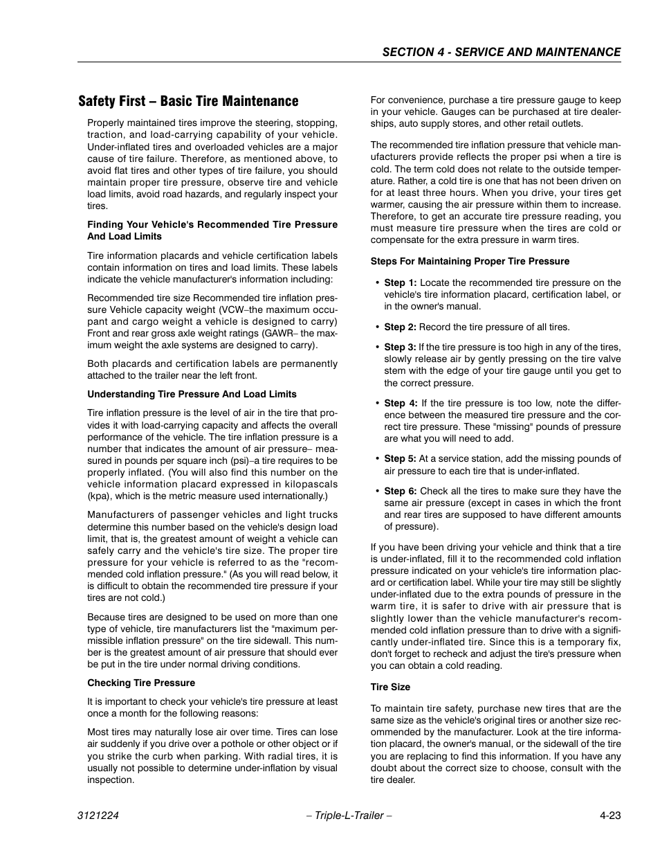 Safety first – basic tire maintenance | JLG Triple-L Operator Manual User Manual | Page 63 / 70