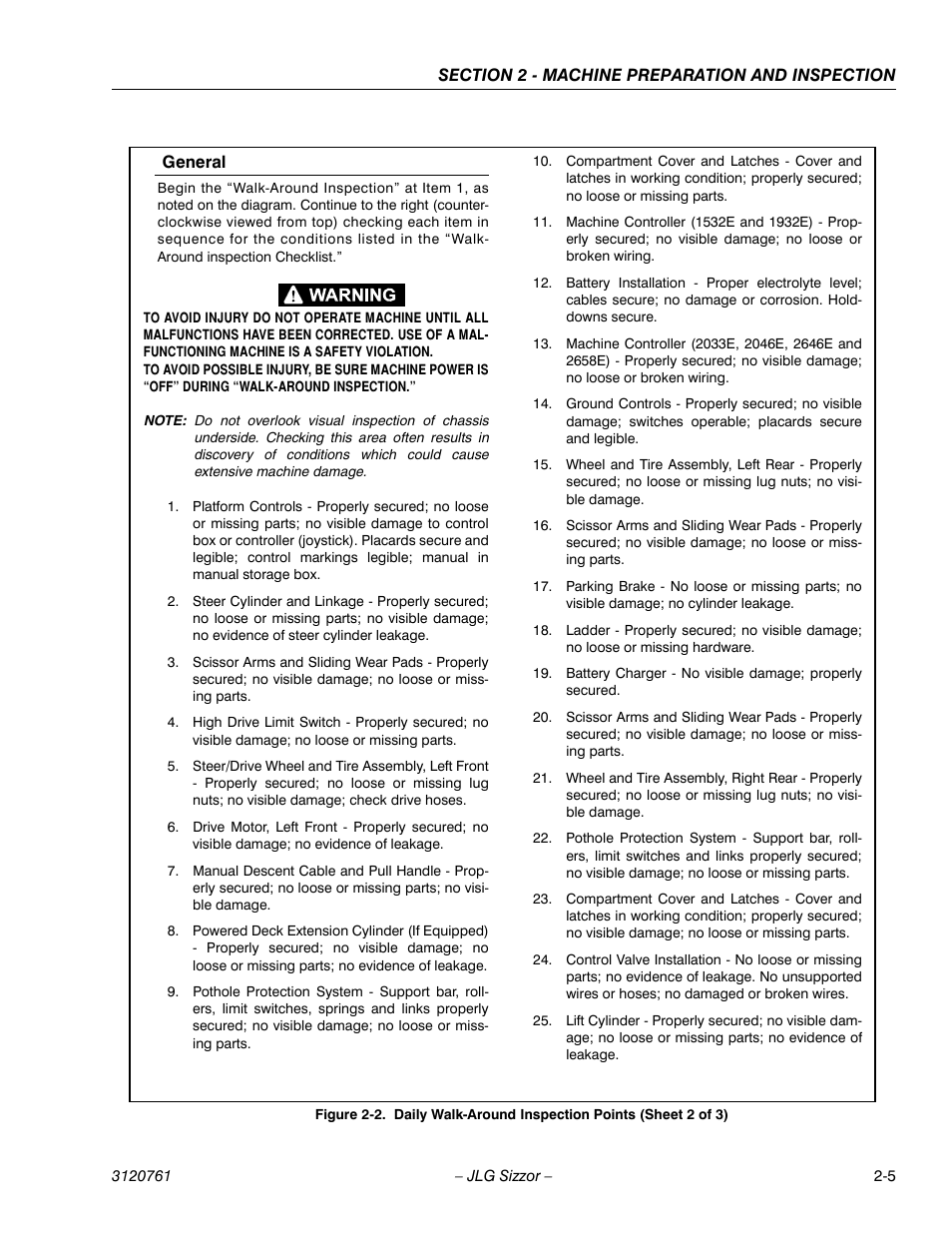 JLG 2658E3 ANSI Operator Manual User Manual | Page 17 / 66