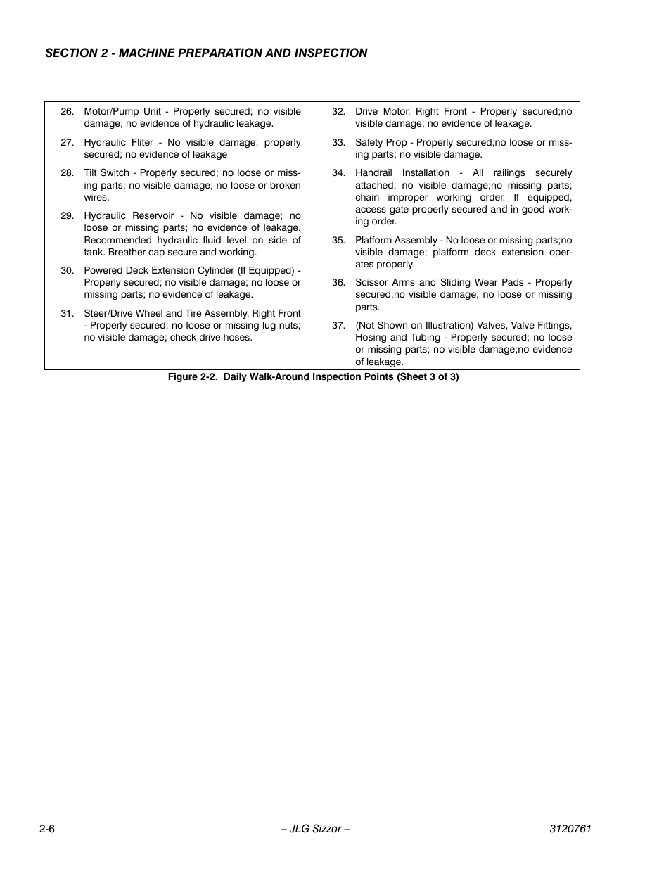 JLG 2658E3 ANSI Operator Manual User Manual | Page 18 / 66