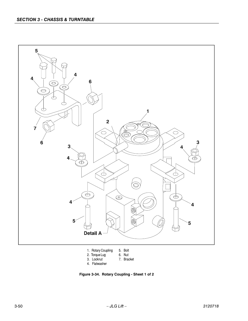 Rotary coupling - sheet 1 of 2 -50 | JLG 660SJ ANSI Service Manual User Manual | Page 104 / 322