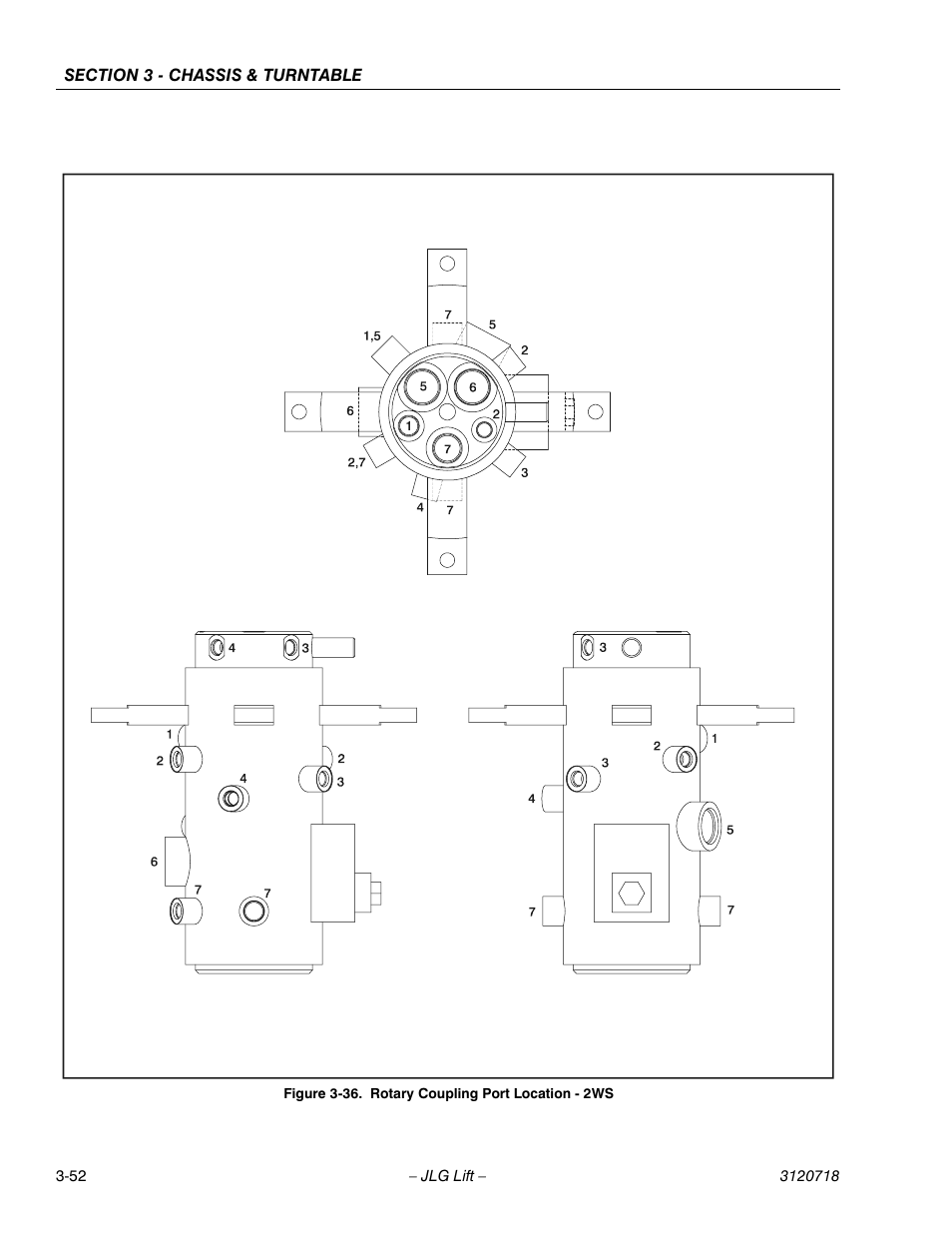Rotary coupling port location - 2ws -52 | JLG 660SJ ANSI Service Manual User Manual | Page 106 / 322