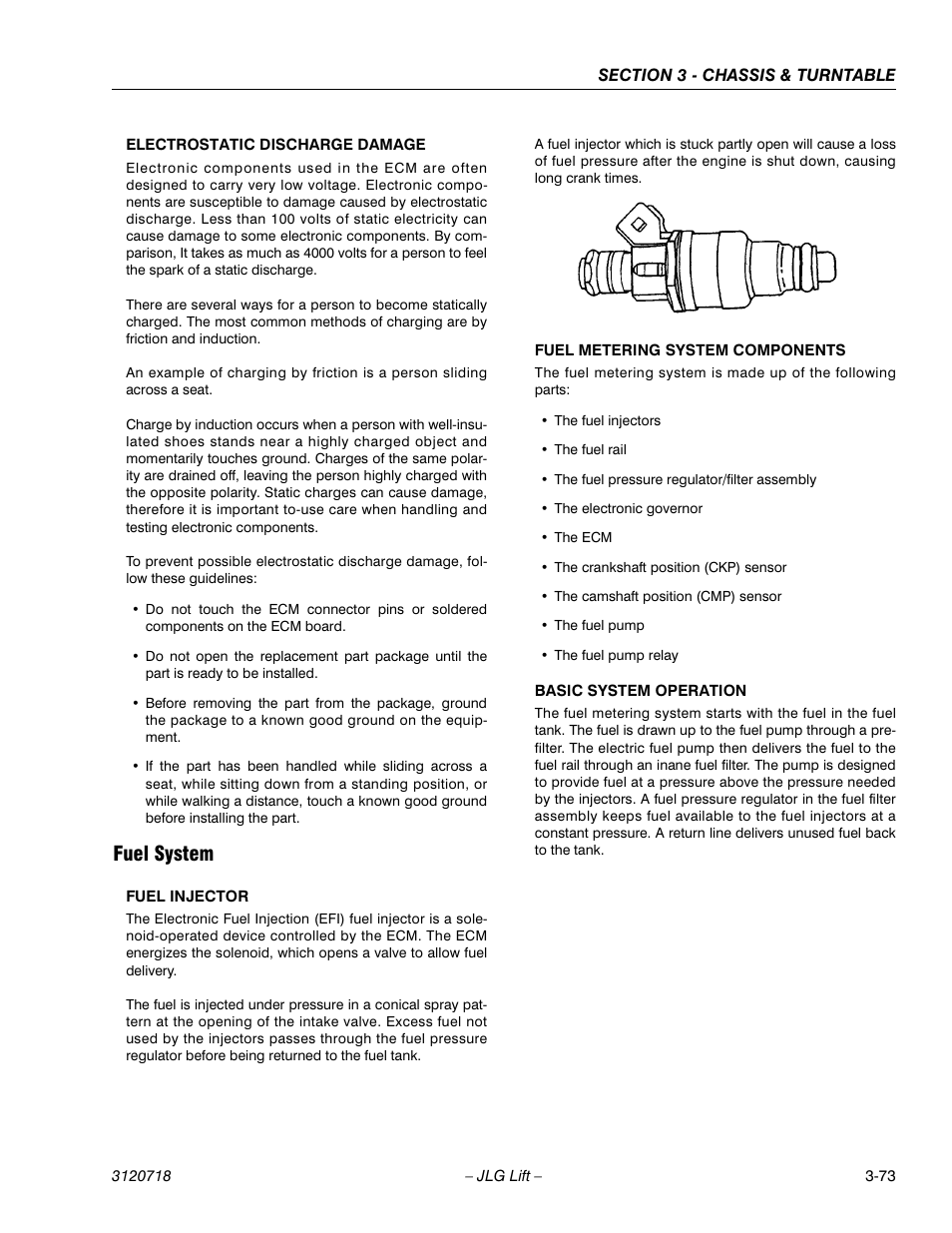 Fuel system, Fuel system -73 | JLG 660SJ ANSI Service Manual User Manual | Page 127 / 322