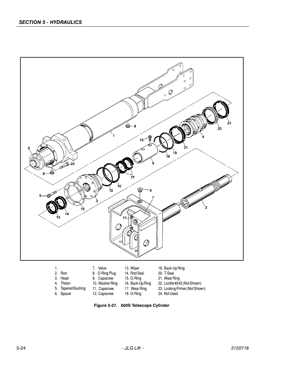 600s telescope cylinder -24 | JLG 660SJ ANSI Service Manual User Manual | Page 190 / 322
