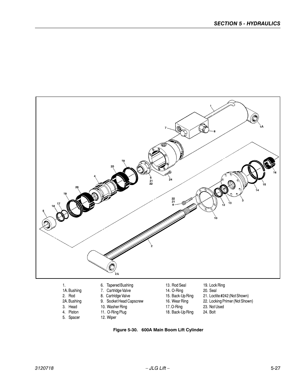 600a main boom lift cylinder -27 | JLG 660SJ ANSI Service Manual User Manual | Page 193 / 322