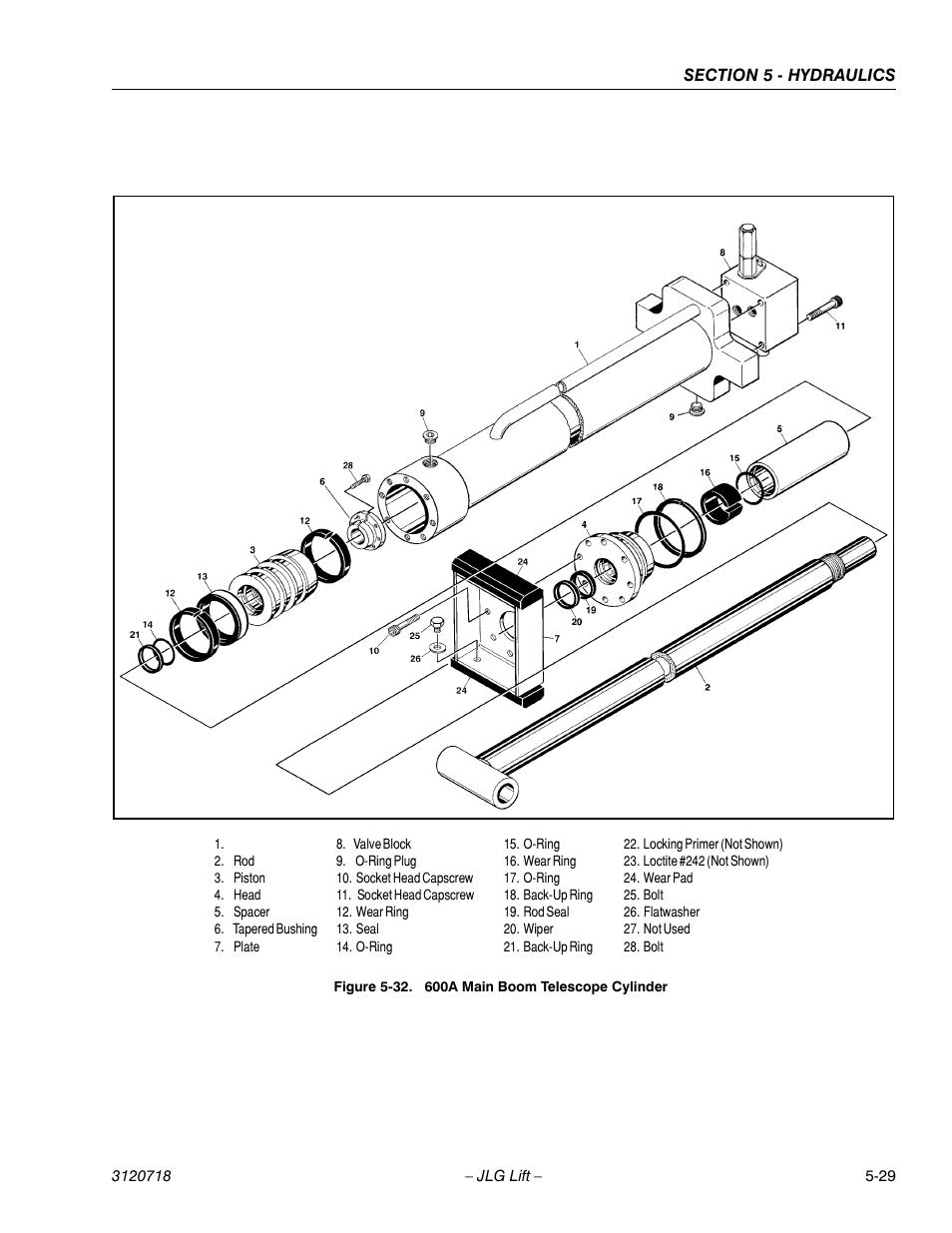 600a main boom telescope cylinder -29 | JLG 660SJ ANSI Service Manual User Manual | Page 195 / 322