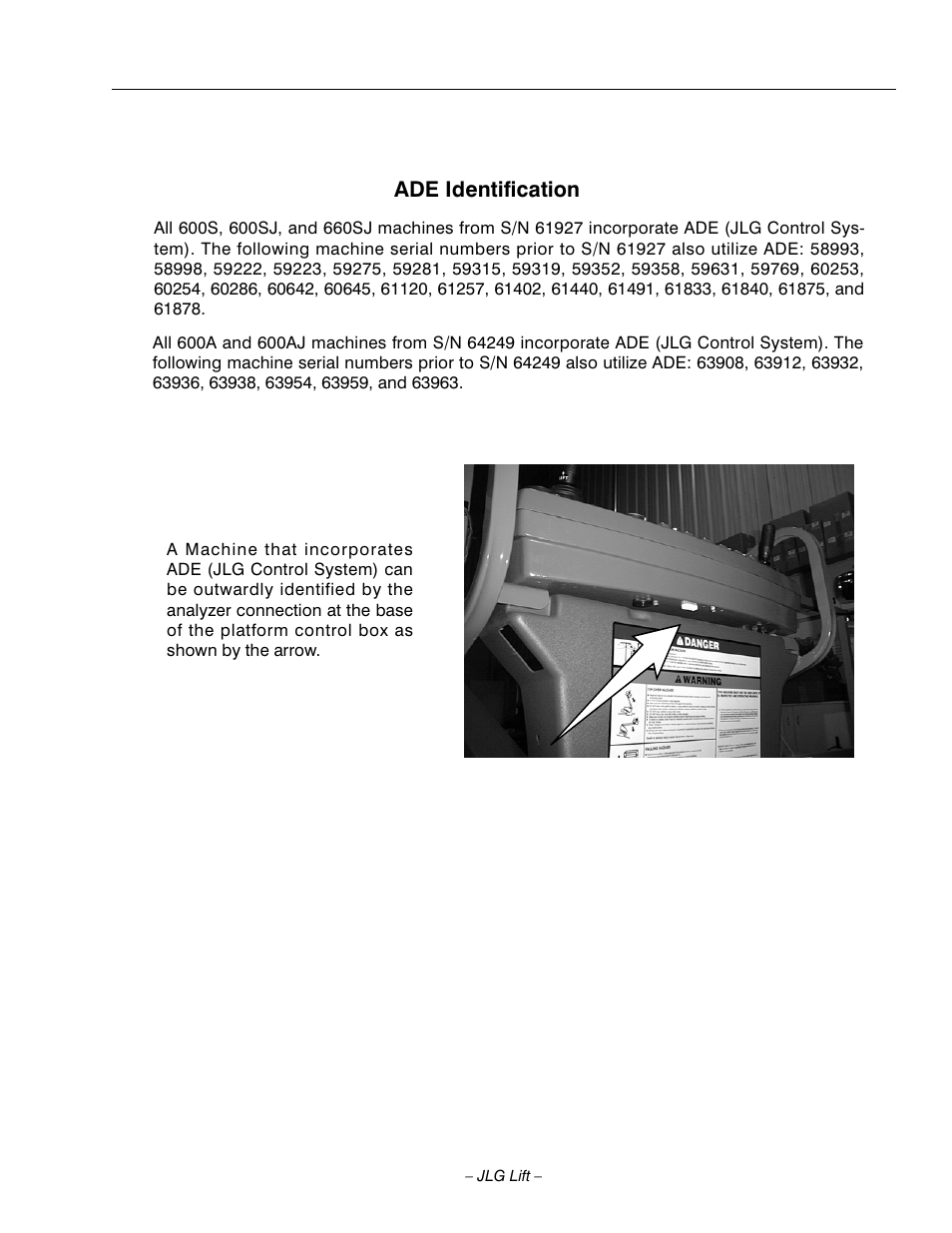 Ade identification | JLG 660SJ ANSI Service Manual User Manual | Page 3 / 322