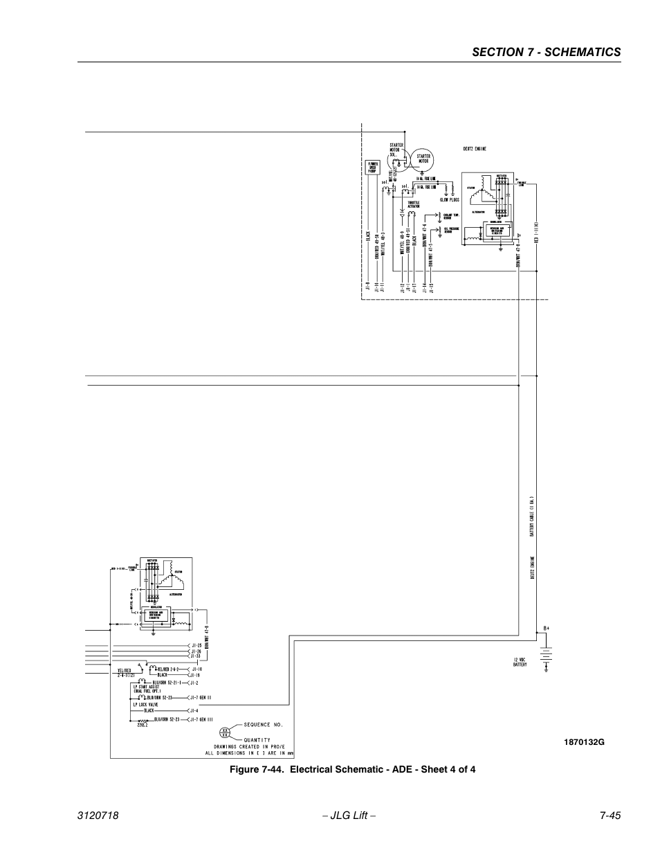 Electrical schematic - ade - sheet 4 of 4 -45 | JLG 660SJ ANSI Service Manual User Manual | Page 305 / 322