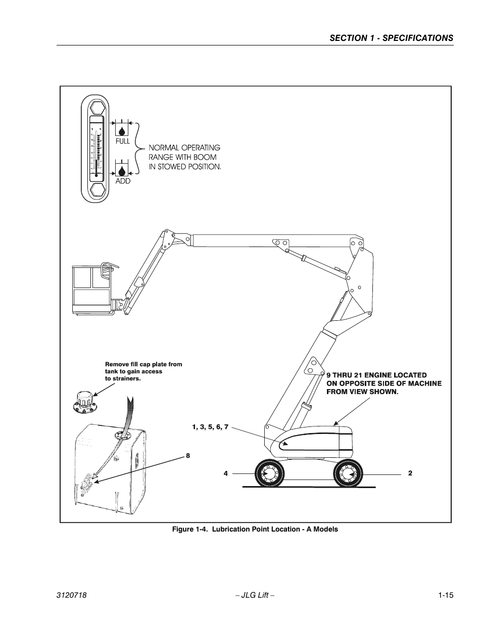 Lubrication point location - a models -15 | JLG 660SJ ANSI Service Manual User Manual | Page 33 / 322